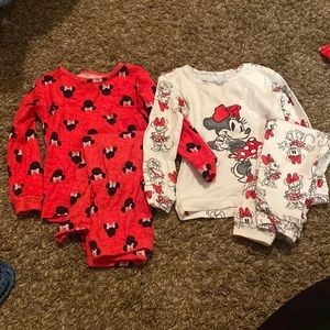 2 Pack! Minnie Mouse long sleeve/ pants PJ sets